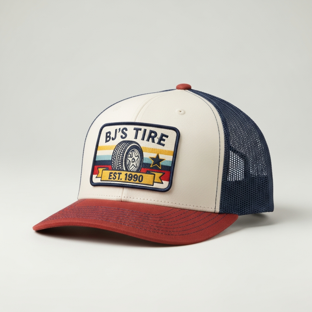 BJ's Tire trucker hat concept