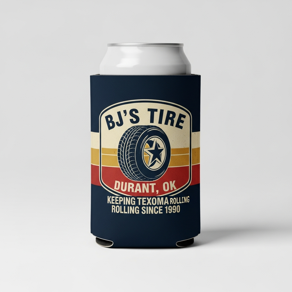 BJ's Tire koozie concept